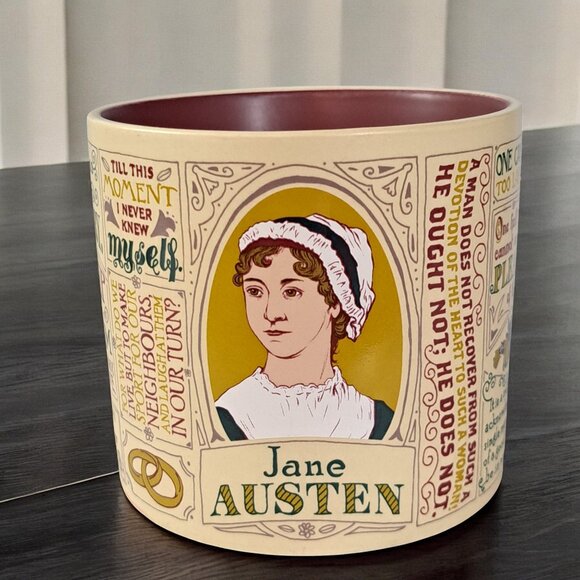 Jane Austen Coffee Mug Literary Book Quotes Unemployed Philosophers Guild 2015 - Picture 2 of 7